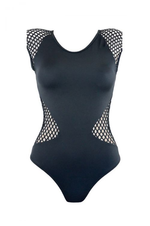 FULL BODY SWIMSUIT WITH PERFORATED PATTERNS