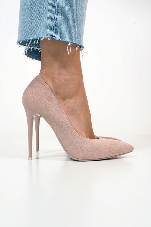 Suede high heels