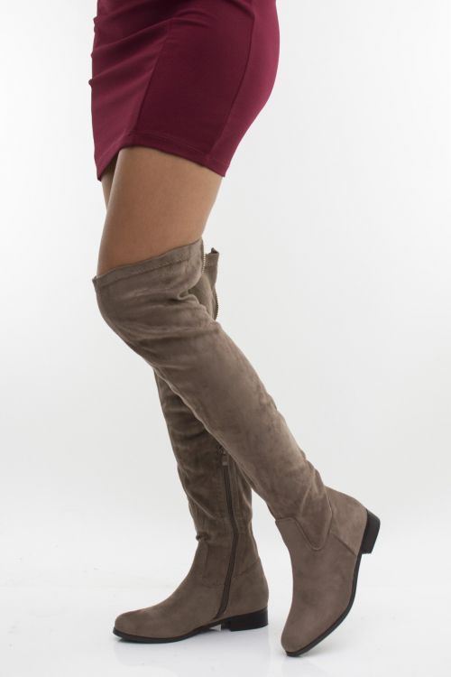 Flat over the knee boots