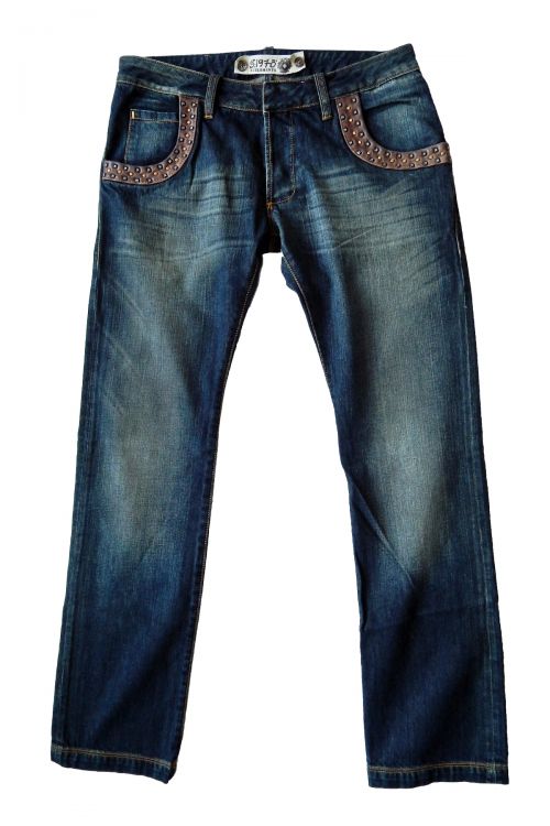 Jeans with leather details Zu Elements