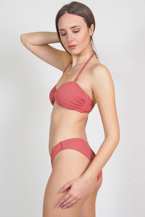 Bretta high-waisted bikini set with detachable straps