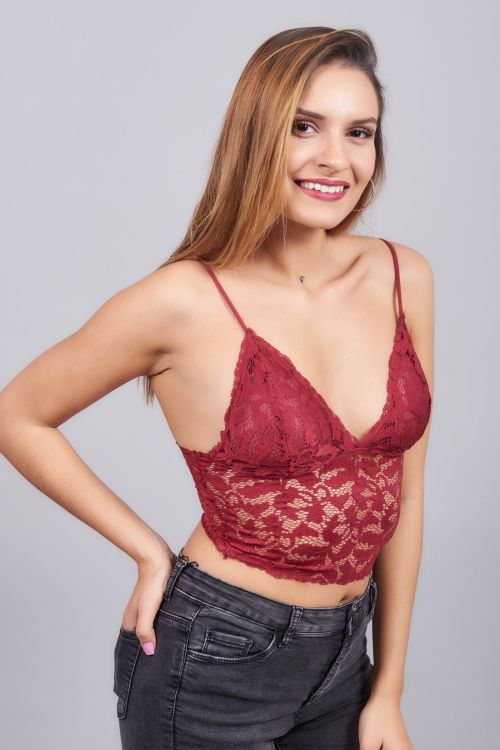 Lace bust with lining