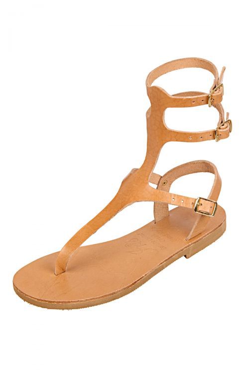Handmade greek leather sandals with toggle