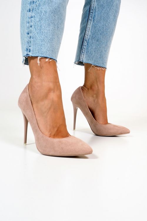 Suede high heels