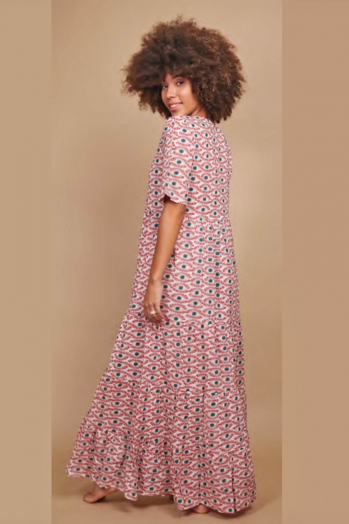 Ayoune long dress with buttons Louise