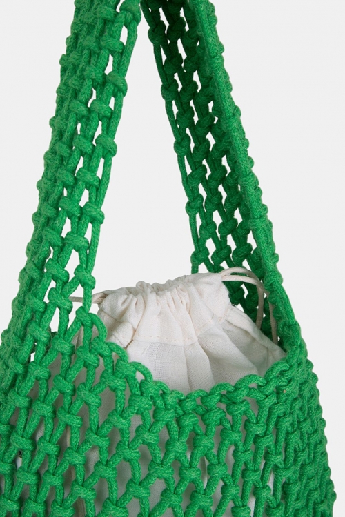 Knitted cotton bag