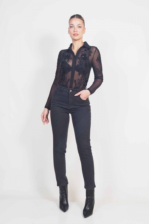 Crystal emboidered bodysuit Sia