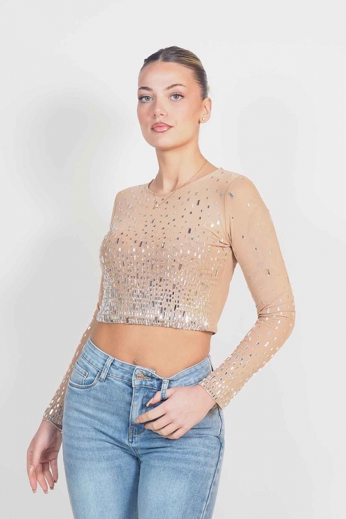 Crystal stoned top Amal
