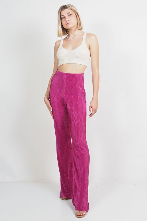 Joane pleated elastic trousers