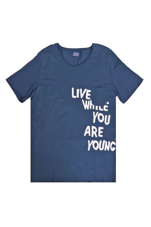 LIVE YOUNG MEN T-SHIRT WITH POCKET