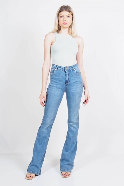 Elastic push up bell jeans