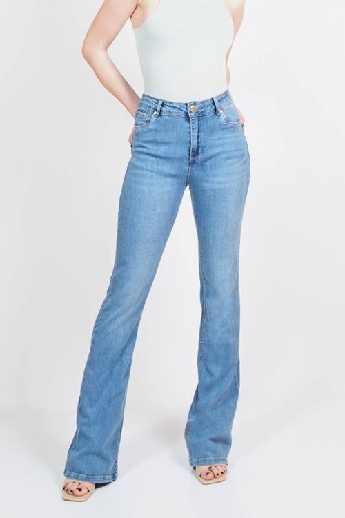 Elastic push up bell jeans