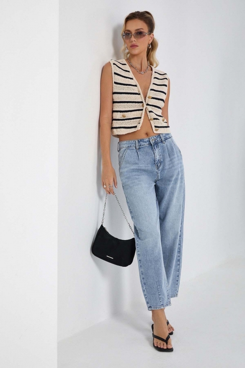 High waisted slouchy light denim Ellery