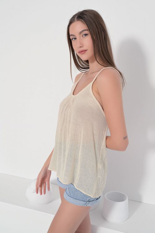 Khalid V-Neck Linen Top