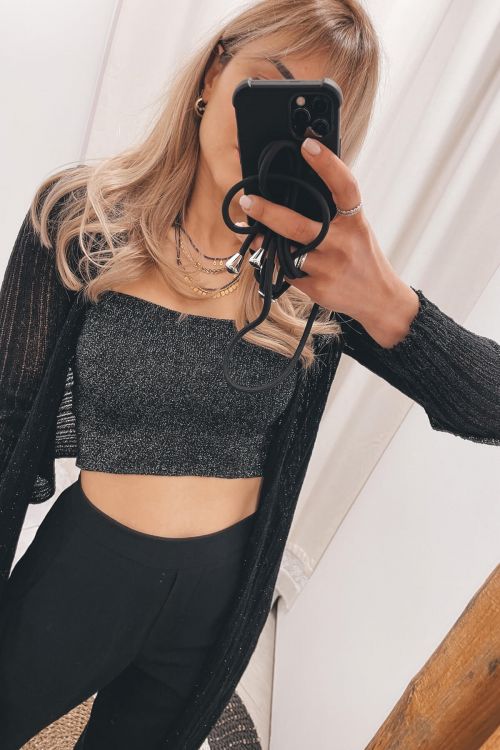 Lurex versatile cardigan