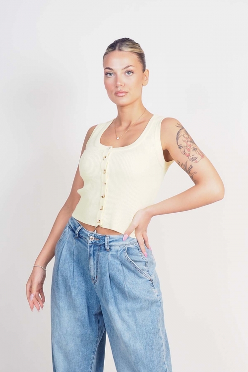 Knit top with buttons Eira