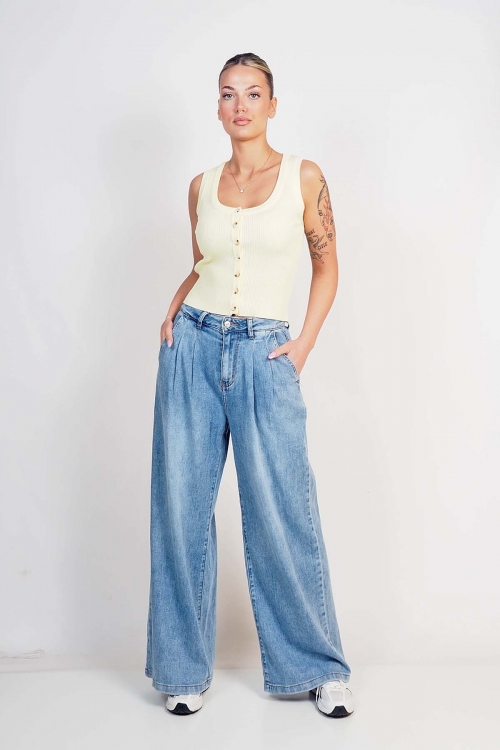 Knit top with buttons Eira