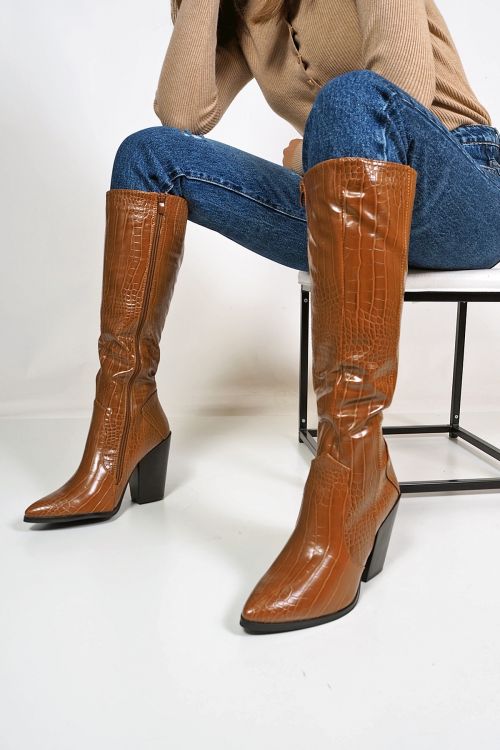 Daisy croco boots