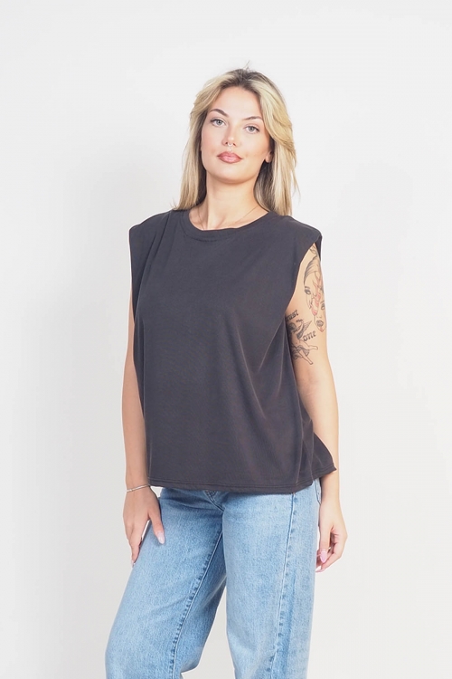 Loose rip sleeveless top Hallie
