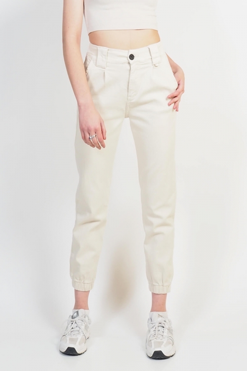 Mabel high waisted jeans with elastic at the ankle