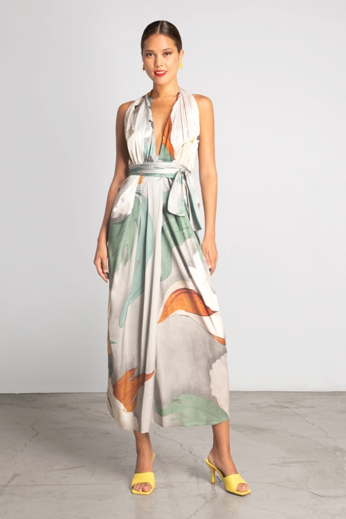 Moutaki long silky dress