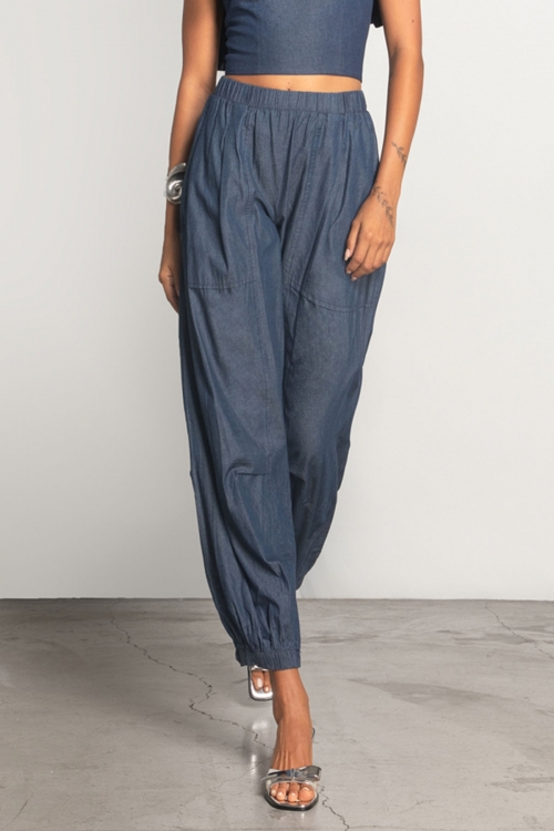 Moutaki trousers with elastic