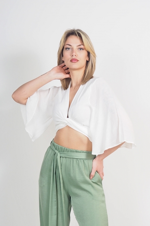 Moutaki wrap top