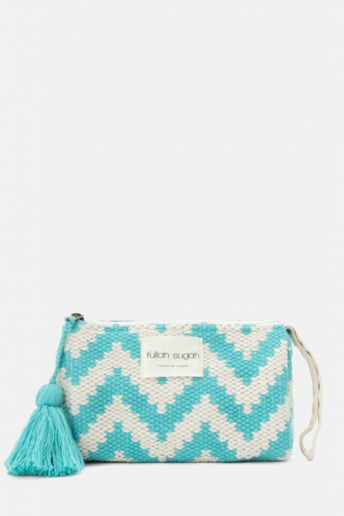 Clutch with  geometric pattern