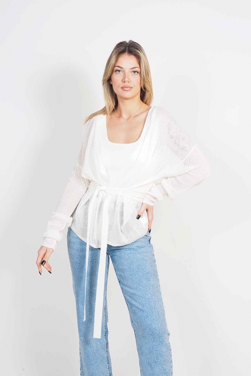 Performated knitted cardigan Vesper