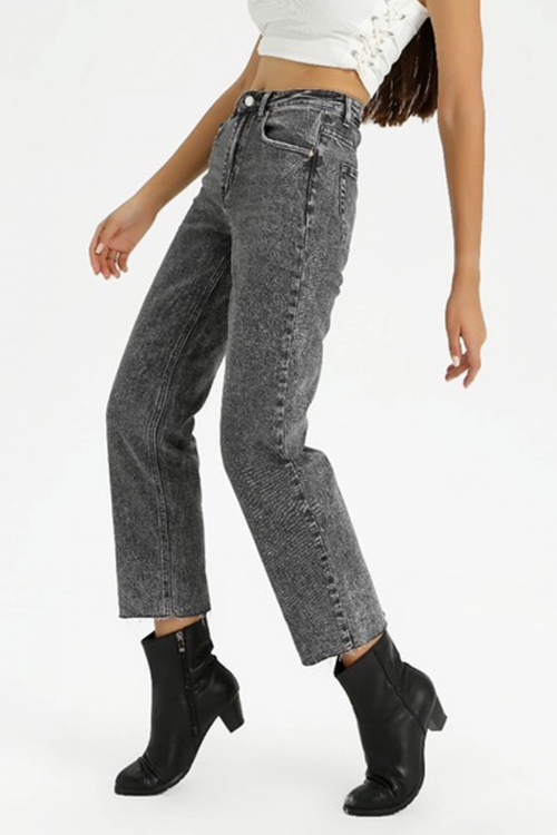 Premium high waisted straight jeans Peggy