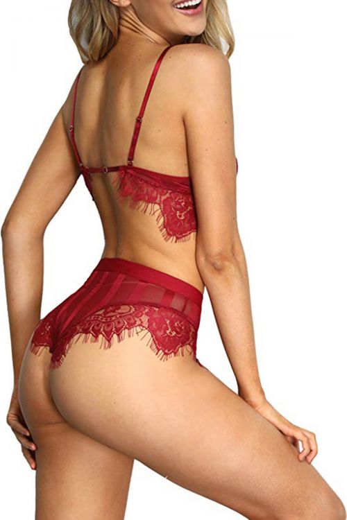 Lace fantasy underwear set