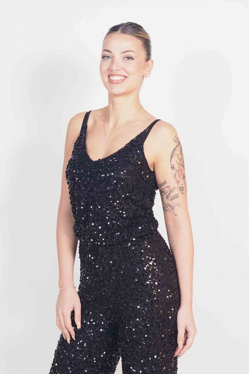 Sequin sleeveless top Amanda