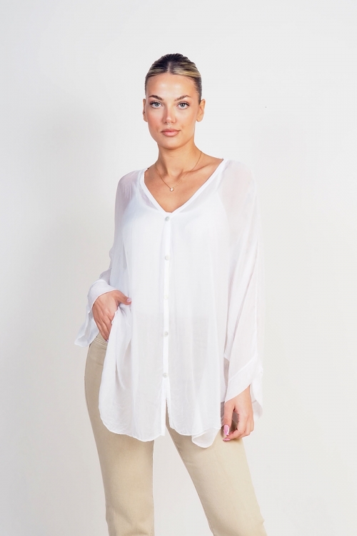Silk viscose top