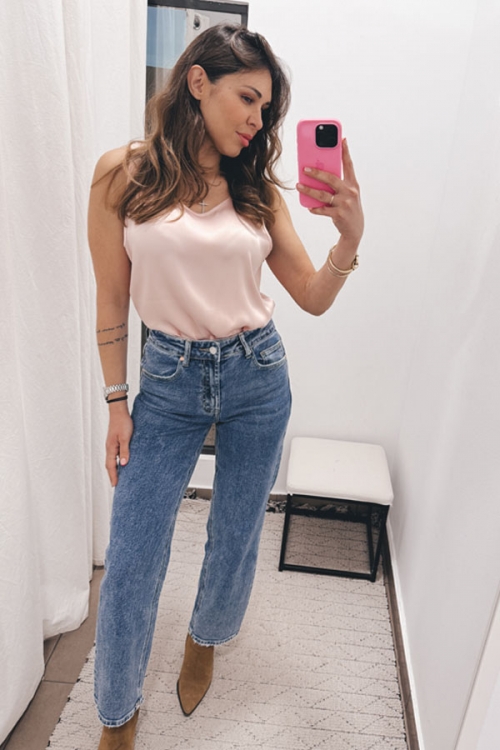 Silky sleeveless top Daisy