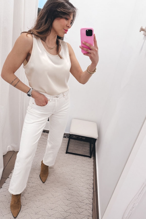 Silky sleeveless top Daisy