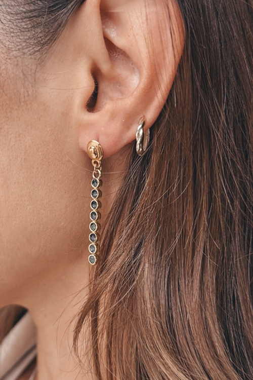 Steel rod earrings