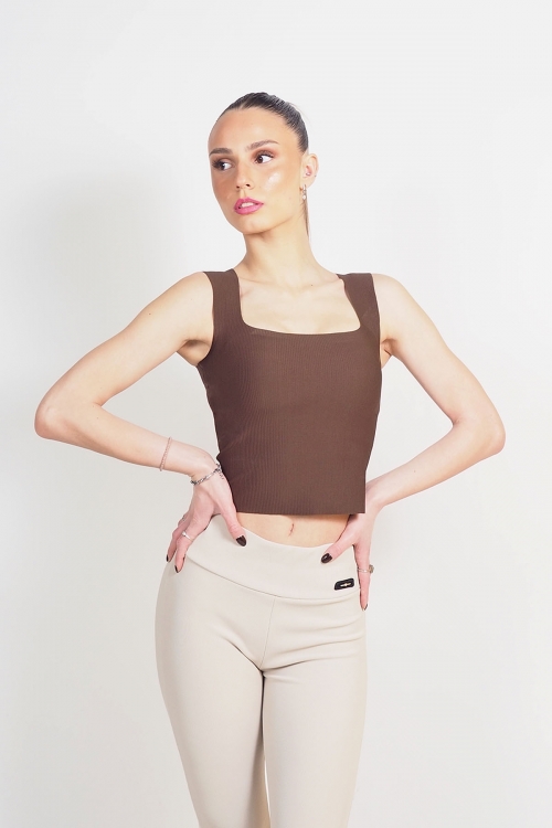 Sleeveless crop top Clara