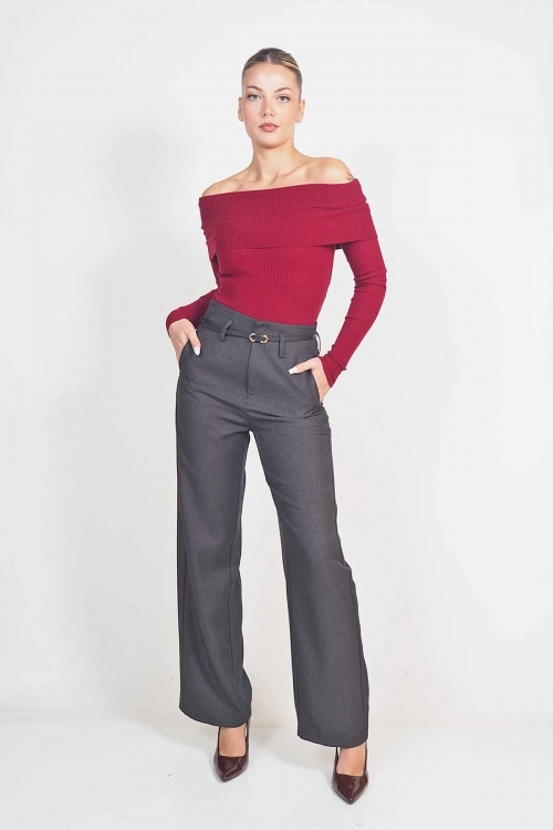 Soft knit off shoulder top Nia