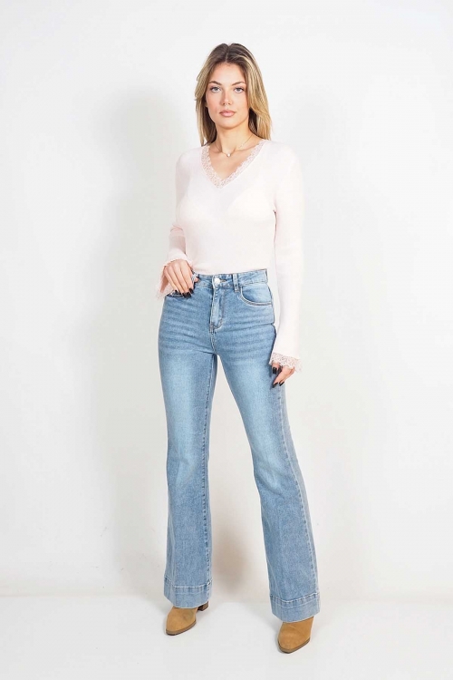 Soft lace knit top Juno