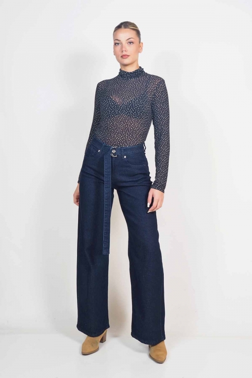 Turtleneck polka dot top Remi