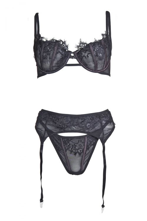 Megan  underwear set with suspenders