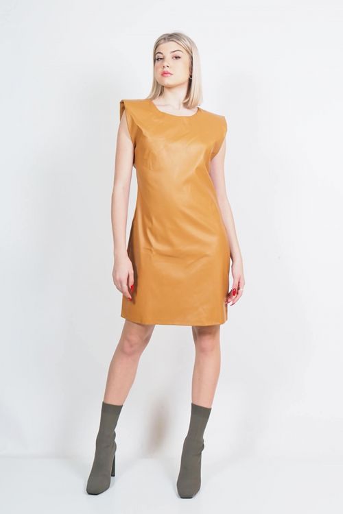 Taylor eco leather padded dress