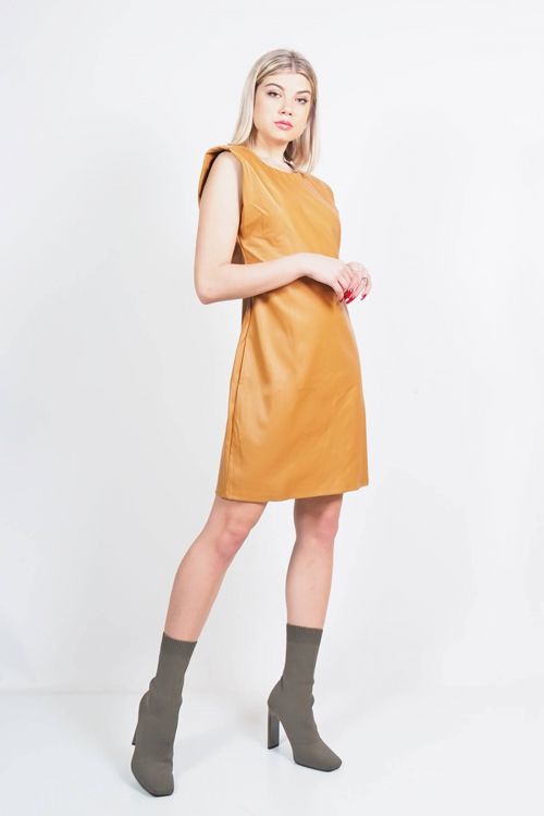 Taylor eco leather padded dress